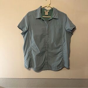 REI UPF 40+ Tactel Nylon Shirt XL, women’s 
Light blue.